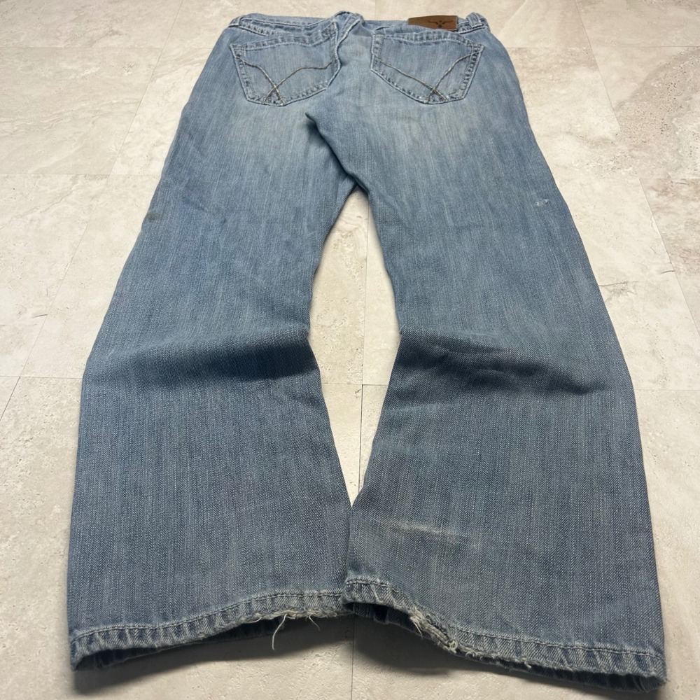 Wrangler 20X Jeans Light Wash Blue Mens 30x30 Distressed Western Workwear Denim